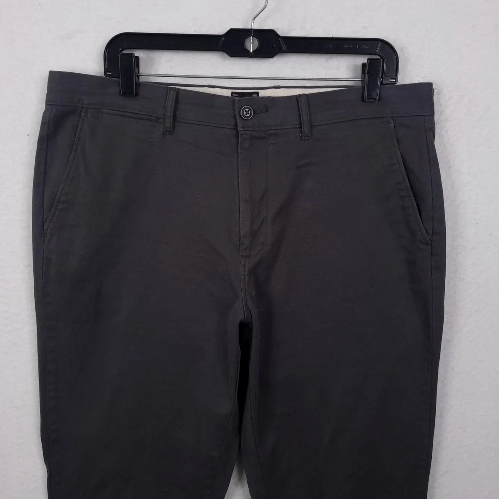 J.Crew 770 Straight Chino Pants Mens 35x32 Fits 35x30 Grey Stretch Twill